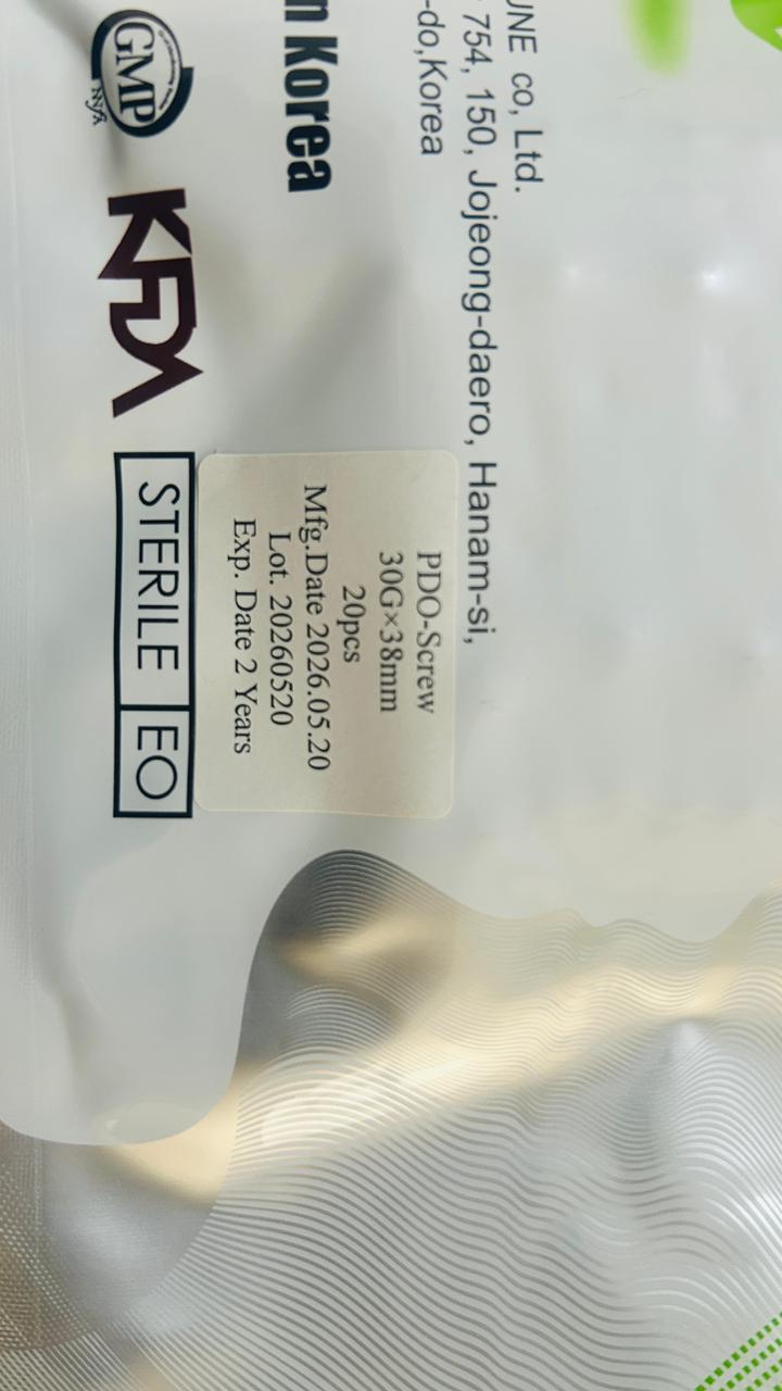 RUIDAMEI (RDM) PDO Screw Threads (30G x 38mm) – Korean Spiral Collagen Boosting & Skin Volumizing (Pack of 20)