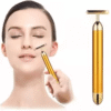 T Beauty Bar Vibrating Device Energy Roller 24K Gold Electric Facial Roller Bar Vibrating Face Beauty Massager T Shape Face Lift Anti-Wrinkles Skin Tightening Firming Tool