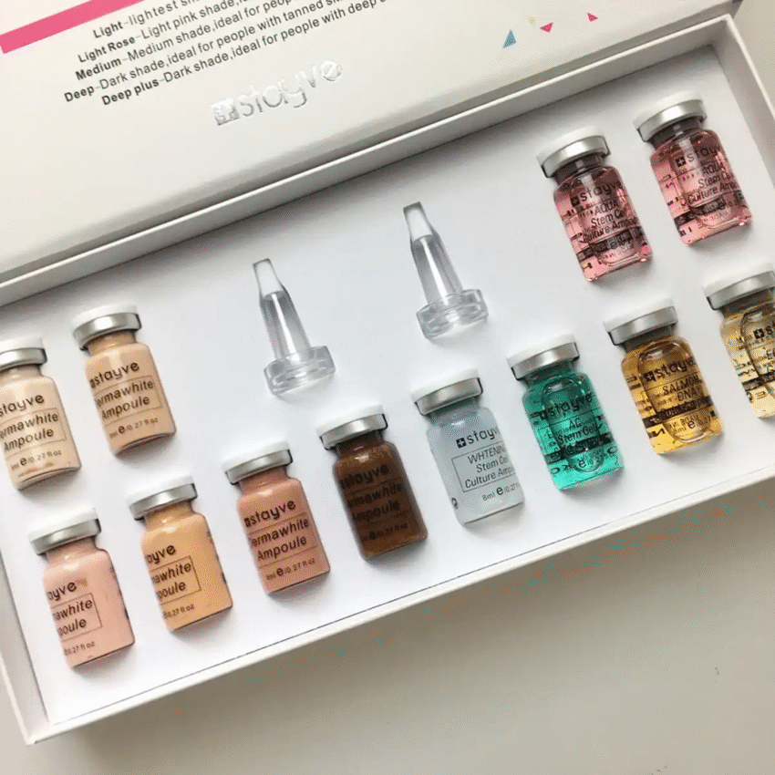 BB Glow Booster Starter Ampoule Kit Liquid for Micro needling Treatment - Shades and Serums Mix Kit